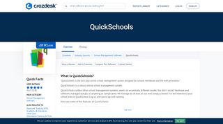 QuickSchools Reviews, Pricing and Alternatives | Crozdesk