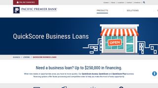 QuickScore Business Financing - Pacific Premier Bank