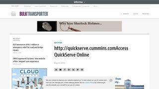 http://quickserve.cummins.comAccess QuickServe Online | Bulk ...
