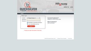 Quicksilver: Log In - Quicksilver Express Courier