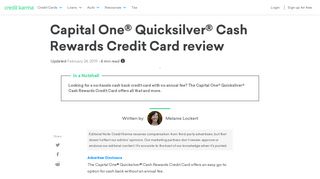 Capital One Quicksilver review | Credit Karma