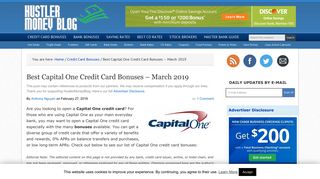 Best Capital One Credit Card Bonuses - February 2019