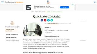 Quicktate iDictate: Data Entry Transcription Job Info