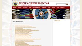 Bureau of Indian Education | Quicktime FAQs