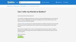 Can I refer my friends to Quidco? - Quidco | Help