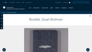 Booklet, Quiet Birdmen | National Air and Space Museum