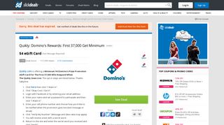 Quikly: Domino's Rewards: First 37,000 Get Minimum - Slickdeals.net