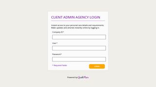 client admin agency login