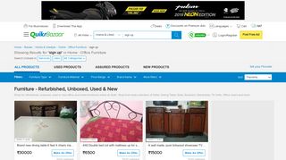 sign up | Used Home - Office Furniture in India - Quikr