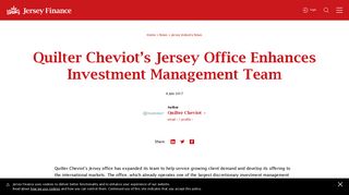 Quilter Cheviot's Jersey Office Enhances Investment Management ...