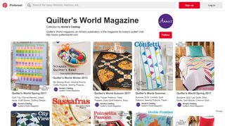 178 Best Quilter's World Magazine images | Journals, Magazines ...