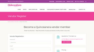 Vendor Register – Quinceaneras Magazine