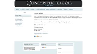 Contact - Quincy Public Schools