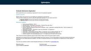 Graduate Admissions Application - Graduate School Admissions