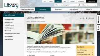 Loan & Renewals - Quinte West Library