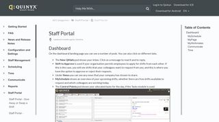 Quinyx User Manual and FAQs - Staff Portal