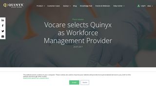 Vocare selects Quinyx as Workforce Management Provider