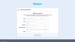Create your account | Quipper School LINK