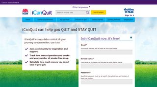 Sign In | Quit smoking NSW - iCanQuit