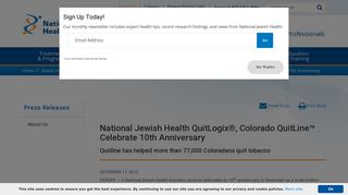 National Jewish Health QuitLogix®, Colorado QuitLine™ Celebrate ...