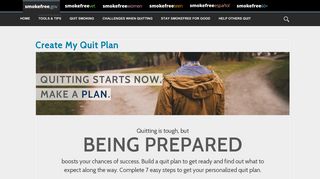 Create My Quit Plan | Smokefree.gov