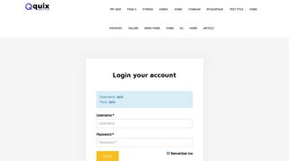 Try Quix Page Builder: Login