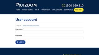 User account | Quizdom