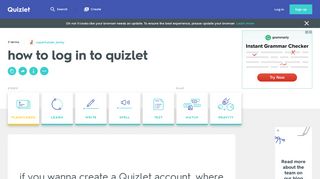 how to log in to quizlet Flashcards | Quizlet