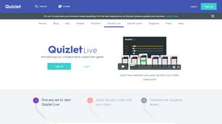 Quizlet Live Classroom Learning Game | Quizlet