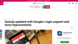 QuizUp updated with Google+ login support and more improvements ...