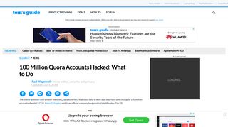 100 Million Quora Accounts Hacked: What to Do - Tom's Guide