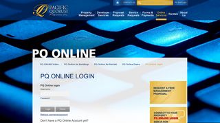 Login to Pacific Quorum Online Services for Property Management in ...