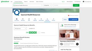 Quorum Health Resources Employee Benefits and Perks | Glassdoor