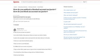 How to unblock a blocked account on Quotev? How do you block an ...