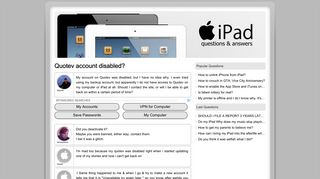 Quotev account disabled? | iPad