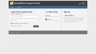 Login - QuoteWerks Support Portal