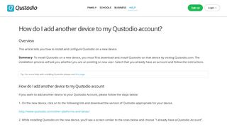 How do I add another device to my Qustodio account? - Qustodio