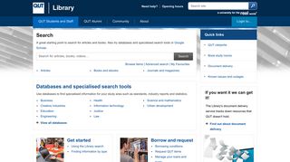 QUT | Library - Search and borrow