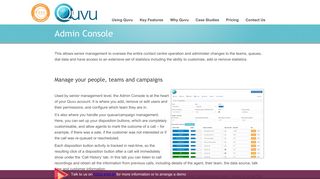 Admin Console - Quvu UK