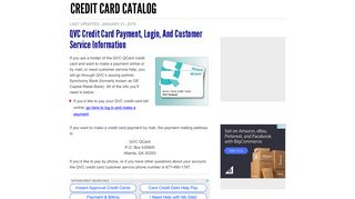 QVC Credit Card Payment, Login, and Customer Service Information ...