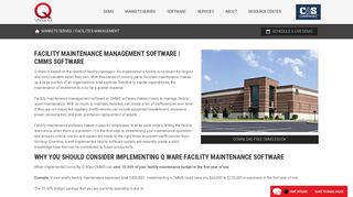 Facility Maintenance Management Software - Q Ware CMMS