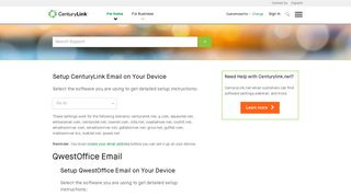 Guides: Qwestoffice Email - CenturyLink