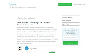 Top 5 Free Online Quiz Creators | Queezly