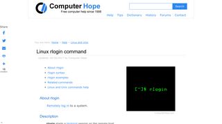 Linux rlogin command help and examples - Computer Hope