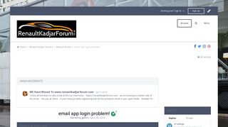 email app login problem! - Renault R-Link - Renault Kadjar Forum