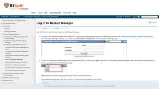 Log in to Backup Manager - Wiki, R1Soft
