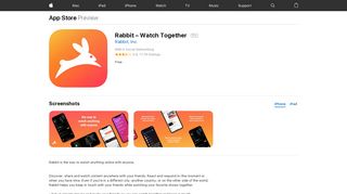 Rabbit – Watch Together on the App Store - iTunes - Apple