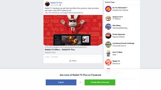 Rabbit TV Plus - Rabbit TV members can get free trial... | Facebook