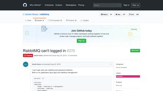 RabbitMQ can't logged in · Issue #276 · docker-library/rabbitmq · GitHub