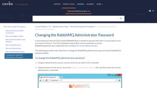 Changing the RabbitMQ Administrator Password - Coveo Platform 7 ...